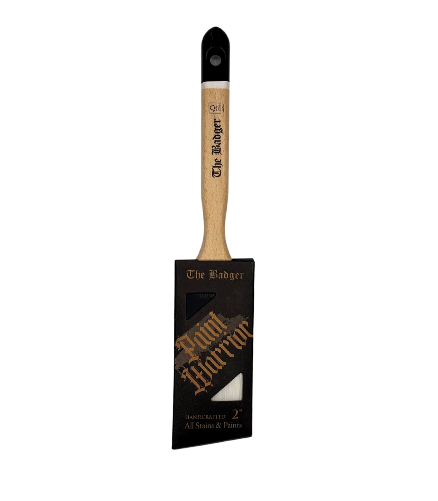 Paint Warrior Badger Oval Angle Paint Brush - 2 Inch
