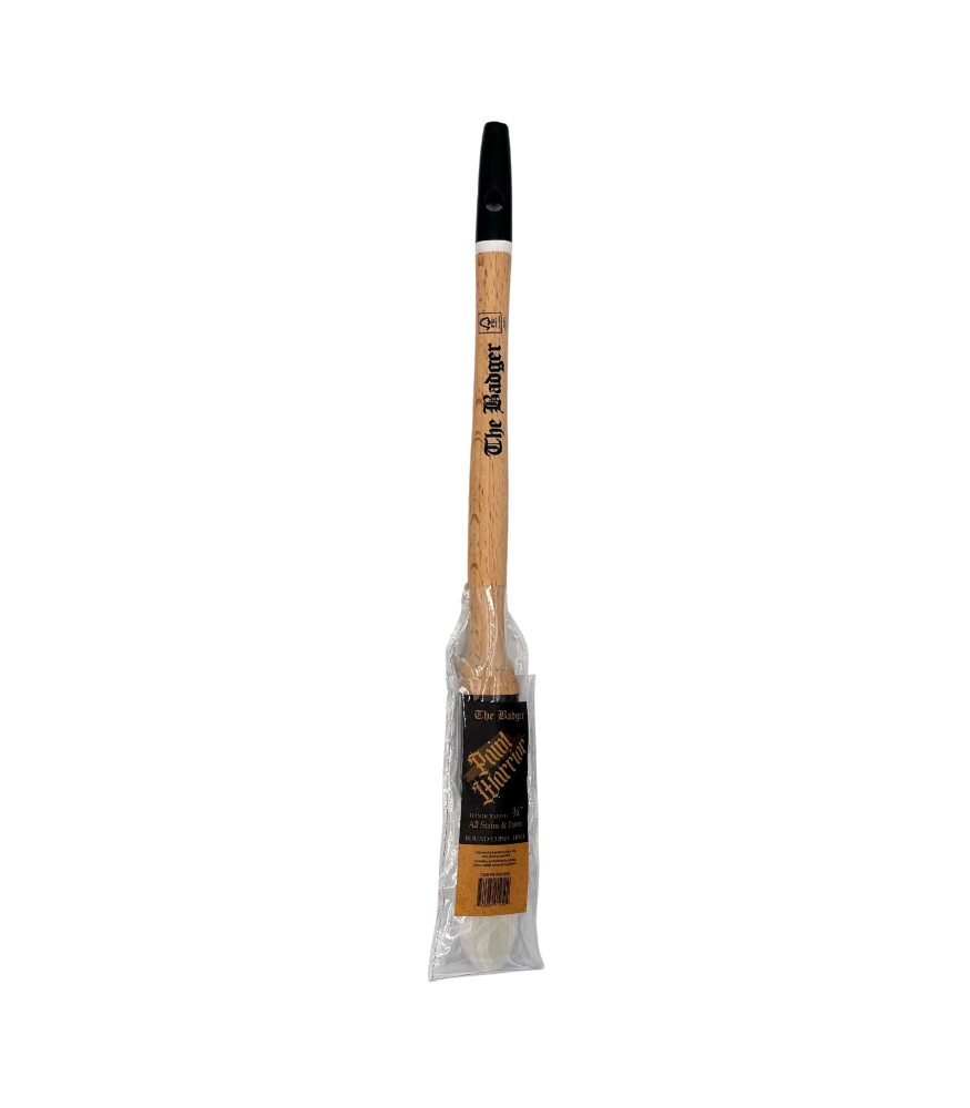Paint Warrior Badger Round Sash Paint Brush - 5/8 Inch (14mm)