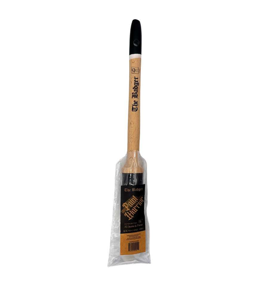 Paint Warrior Badger Round Sash Paint Brush - 7/8 Inch (18mm)