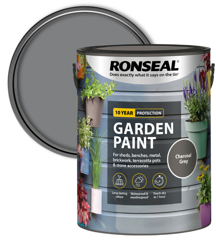 Ronseal Garden Paint - Charcoal Grey - 5 Litre