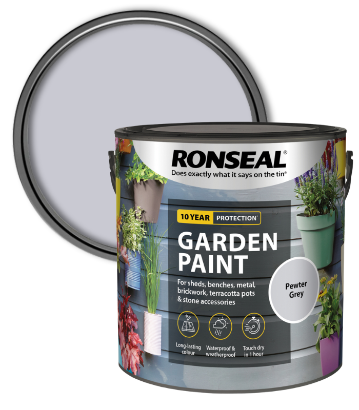Ronseal Garden Paint - Pewter Grey - 2.5 Litre