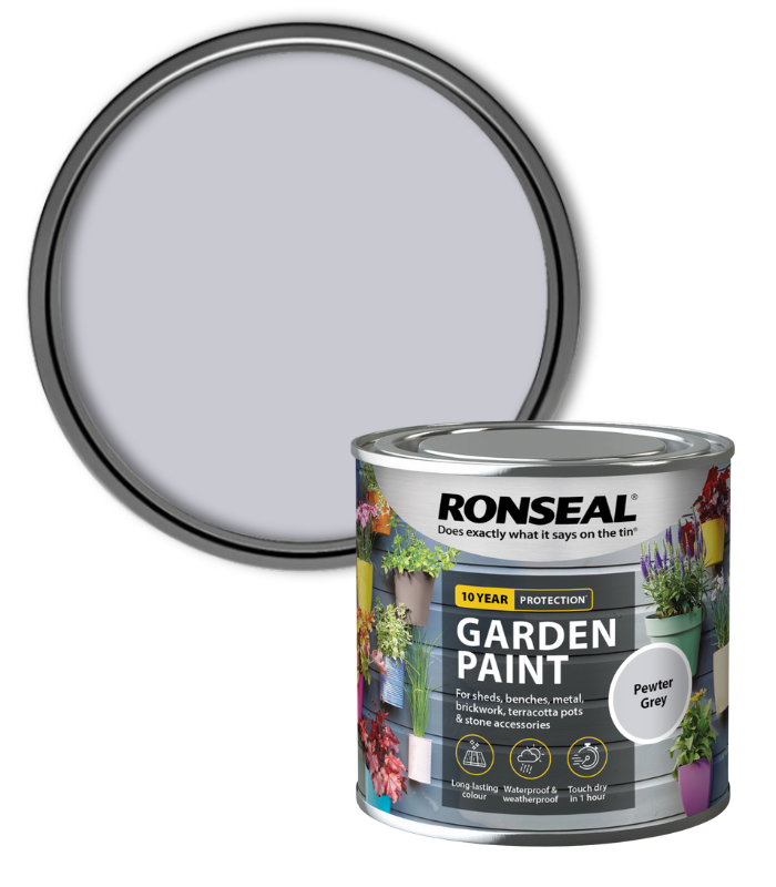 Ronseal Garden Paint - Pewter Grey - 250ml