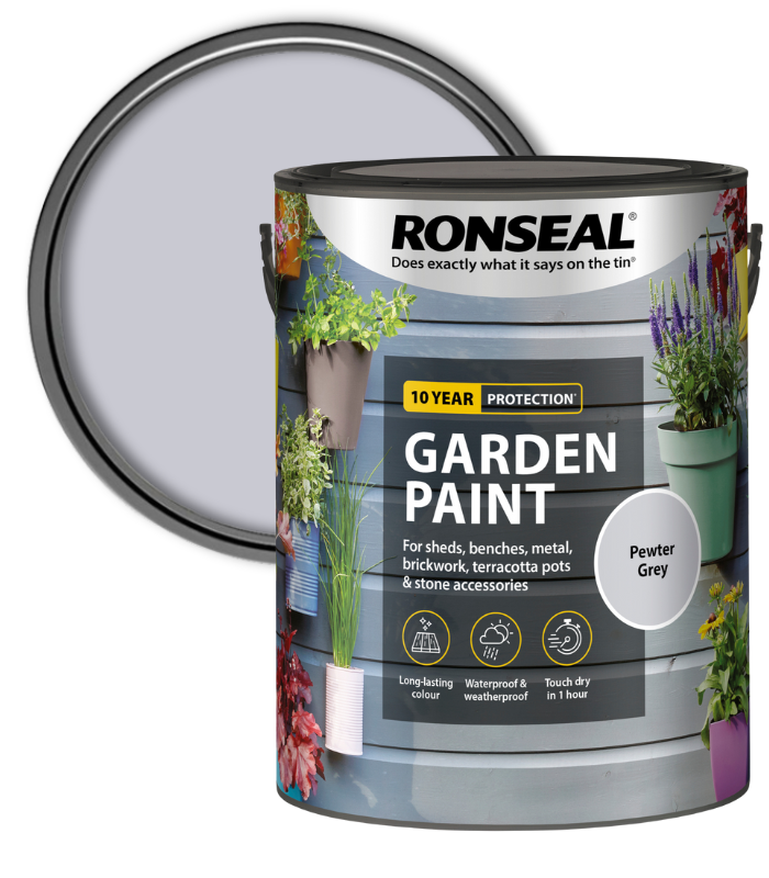 Ronseal Garden Paint - Pewter Grey - 5 Litre