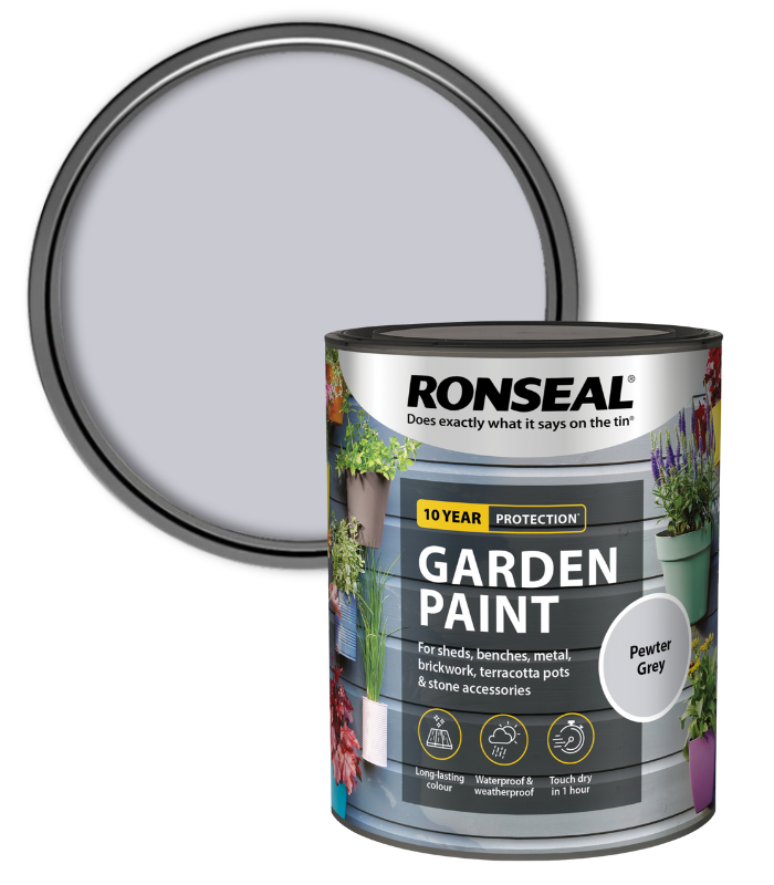 Ronseal Garden Paint - Pewter Grey - 750ml
