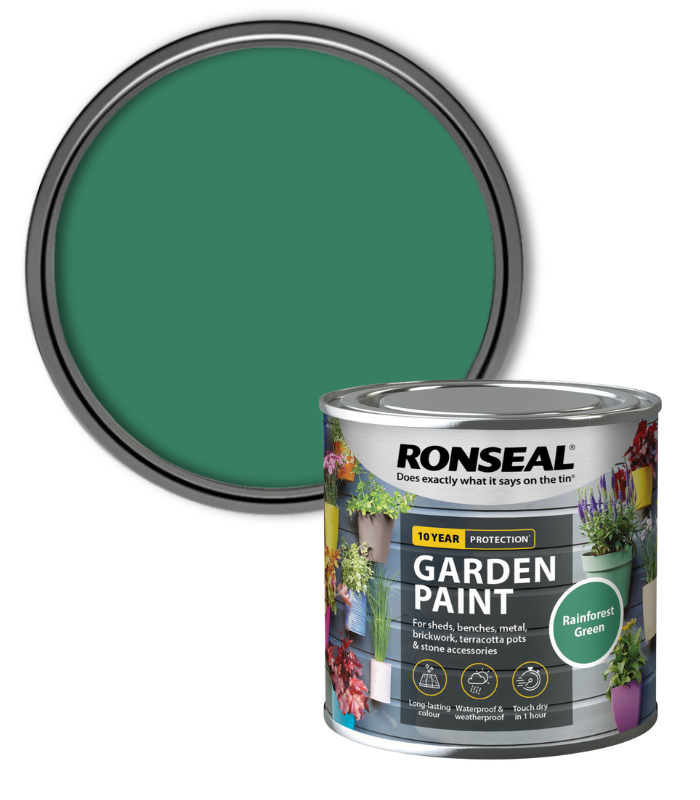 Ronseal Garden Paint - Rainforest Green - 250ml