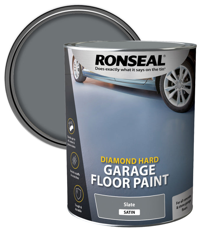 Ronseal Diamond Hard Garage Floor Paint - Slate - 5L
