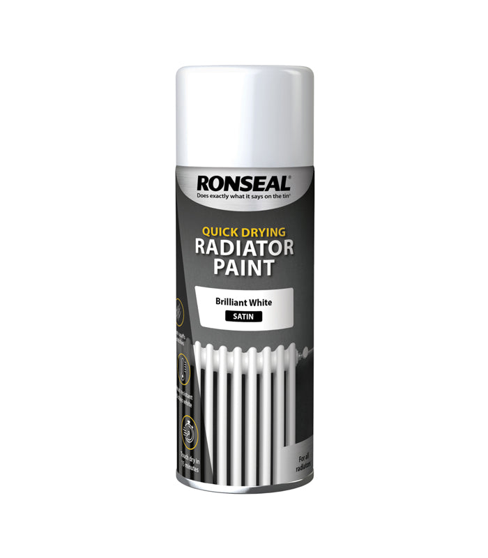Ronseal Quick Drying Radiator Paint - 400ml Aerosol Spray