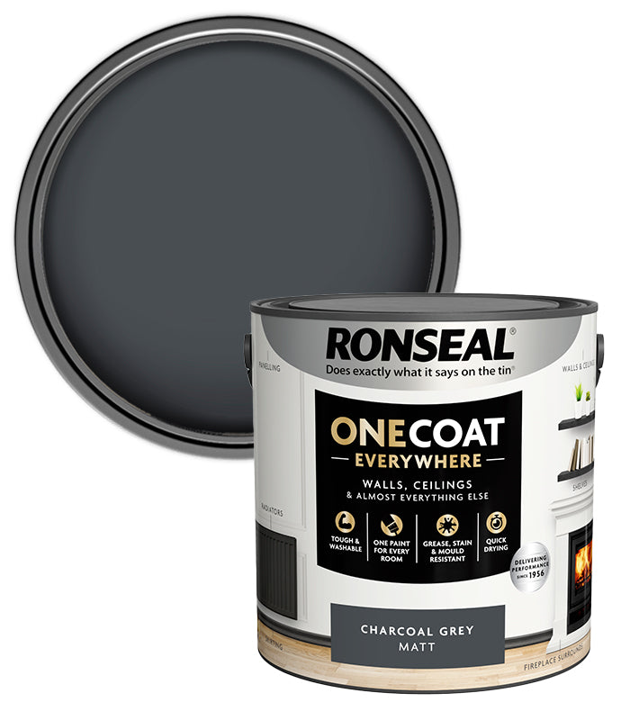 Ronseal One Coat Everywhere Matt - 2.5L - Charcoal Grey