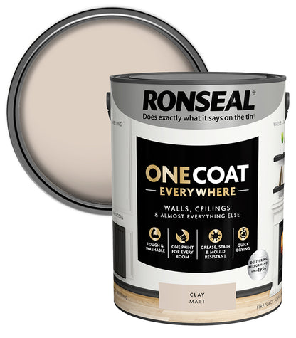 Ronseal One Coat Everywhere Matt - 5L - Clay