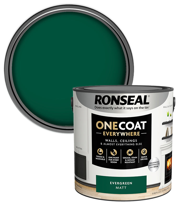 Ronseal One Coat Everywhere Matt - 2.5L - Evergreen