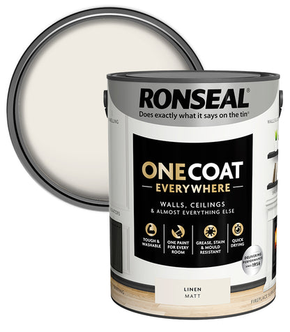 Ronseal One Coat Everywhere Matt - 5L - Linen