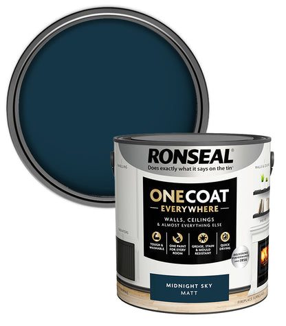 Ronseal One Coat Everywhere Matt - 2.5L - Midnight Sky