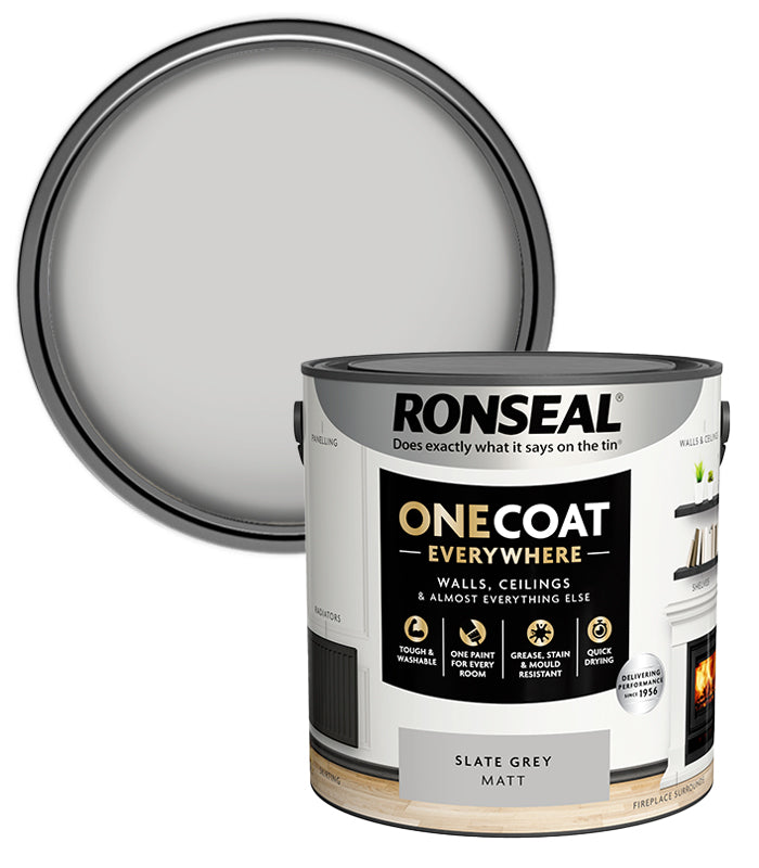 Ronseal One Coat Everywhere Matt - 2.5L - Slate Grey