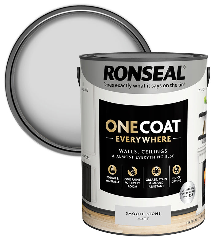 Ronseal One Coat Everywhere Matt - 5L - Smooth Stone