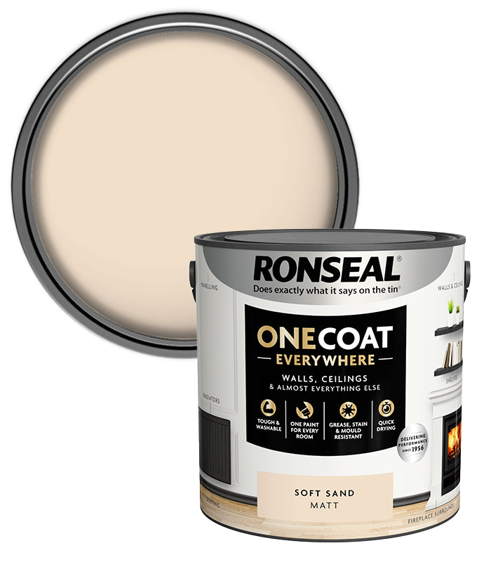 Ronseal One Coat Everywhere Matt - 2.5L - Soft Sand