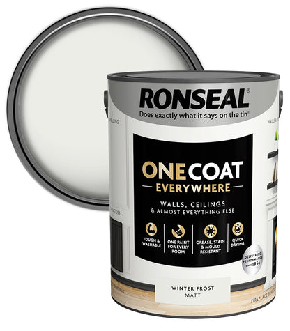 Ronseal One Coat Everywhere Matt - 5L - Winter Frost