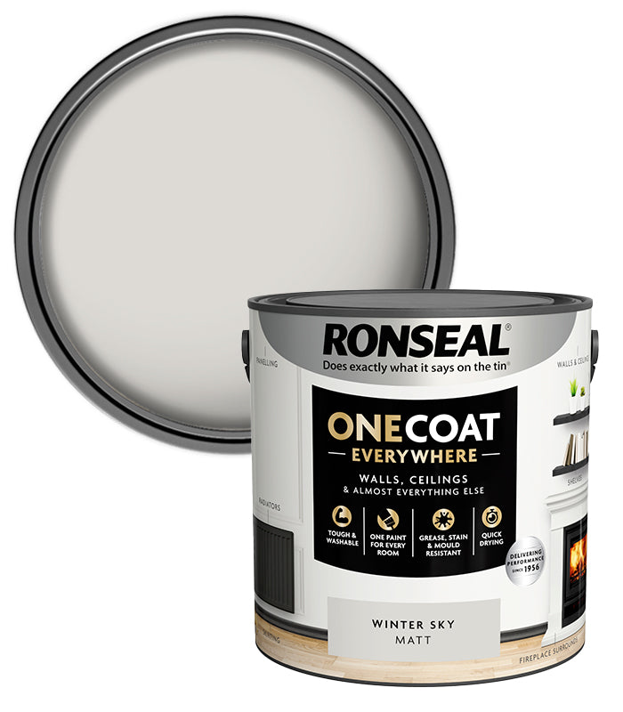 Ronseal One Coat Everywhere Matt - 2.5L - Winter Sky