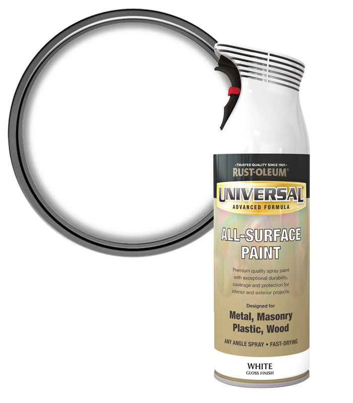 Rust-Oleum Universal All Surface Spray Paint - Gloss - White - 400ml