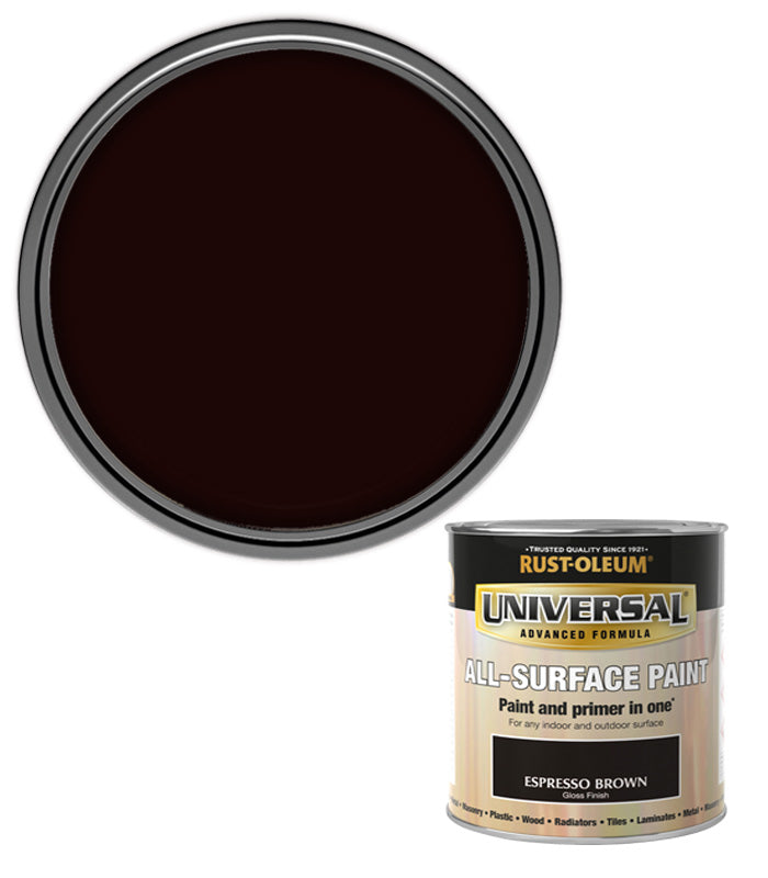 Rust-Oleum Universal All Surface Brush on Paint - Gloss - Expresso - 250ml