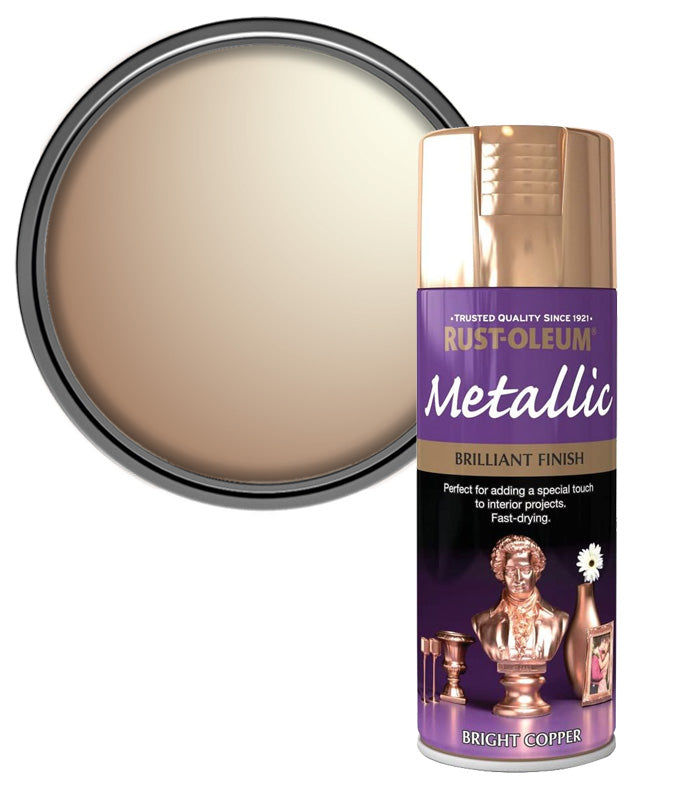 Rust-Oleum Metallic Finish Spray Paint - 400ml - Bright Copper