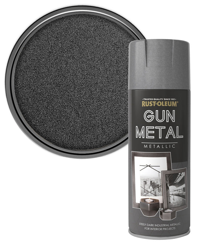 Rust-Oleum Metallic Finish Spray Paint - 400ml - Gun Metal