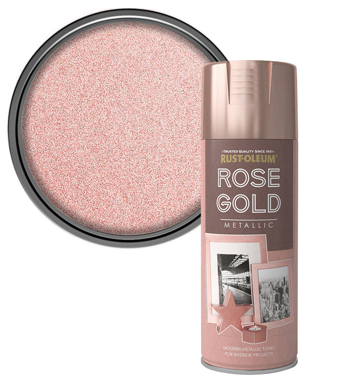 Rust-Oleum Metallic Finish Spray Paint - 400ml - Rose Gold