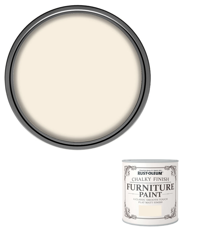 Rust-Oleum Chalk Chalky Furniture Paint Antique White 125ML