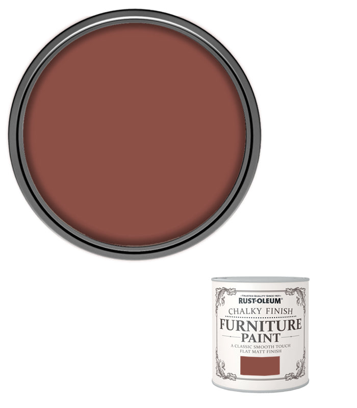 Rust-Oleum Chalk Chalky Furniture Paint Fire Brick 125ML