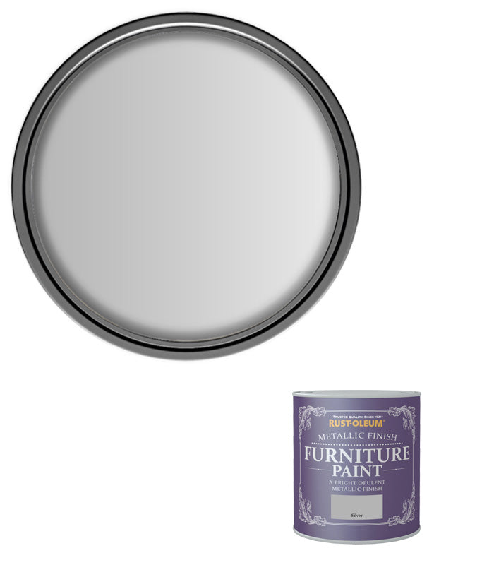 Rust-Oleum Metallic Furniture Paint Silver 125ML