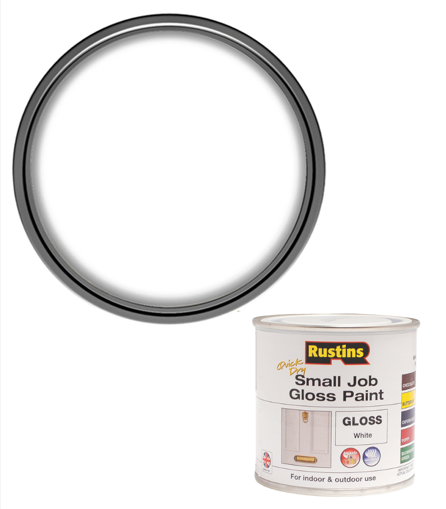 Rustins Quick Dry Small Job Paint - Gloss - White - 250ml
