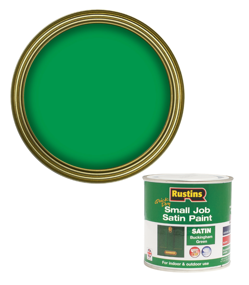 Rustins Quick Dry Small Job Paint - Satin - Buckingham Green - 250ml