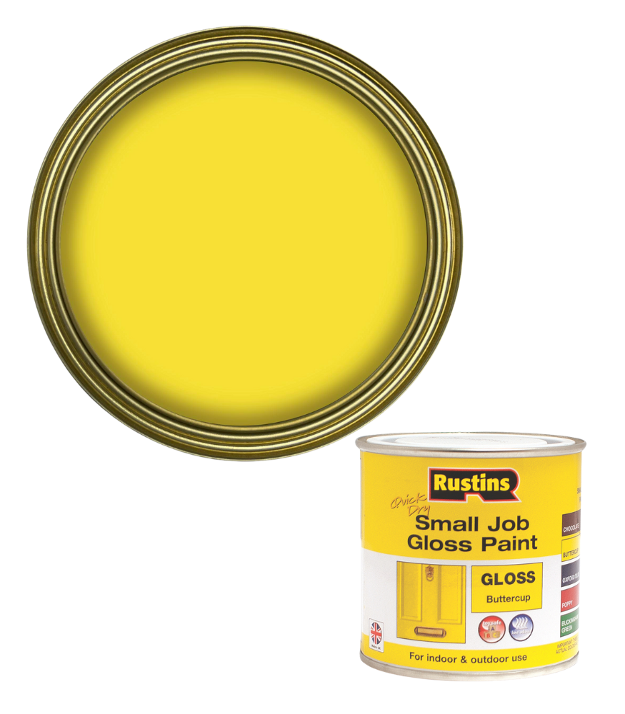 Rustins Quick Dry Small Job Paint - Gloss - Buttercup - 250ml
