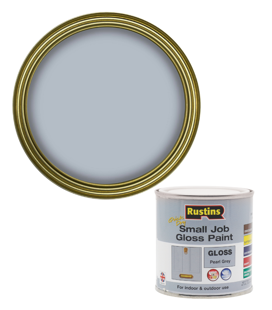 Rustins Quick Dry Small Job Paint - Gloss - Pearl Grey - 250ml
