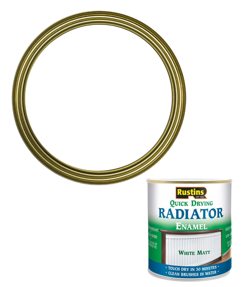 Rustins Quick Dry Radiator Enamel Paint - White - Matt - 250ml