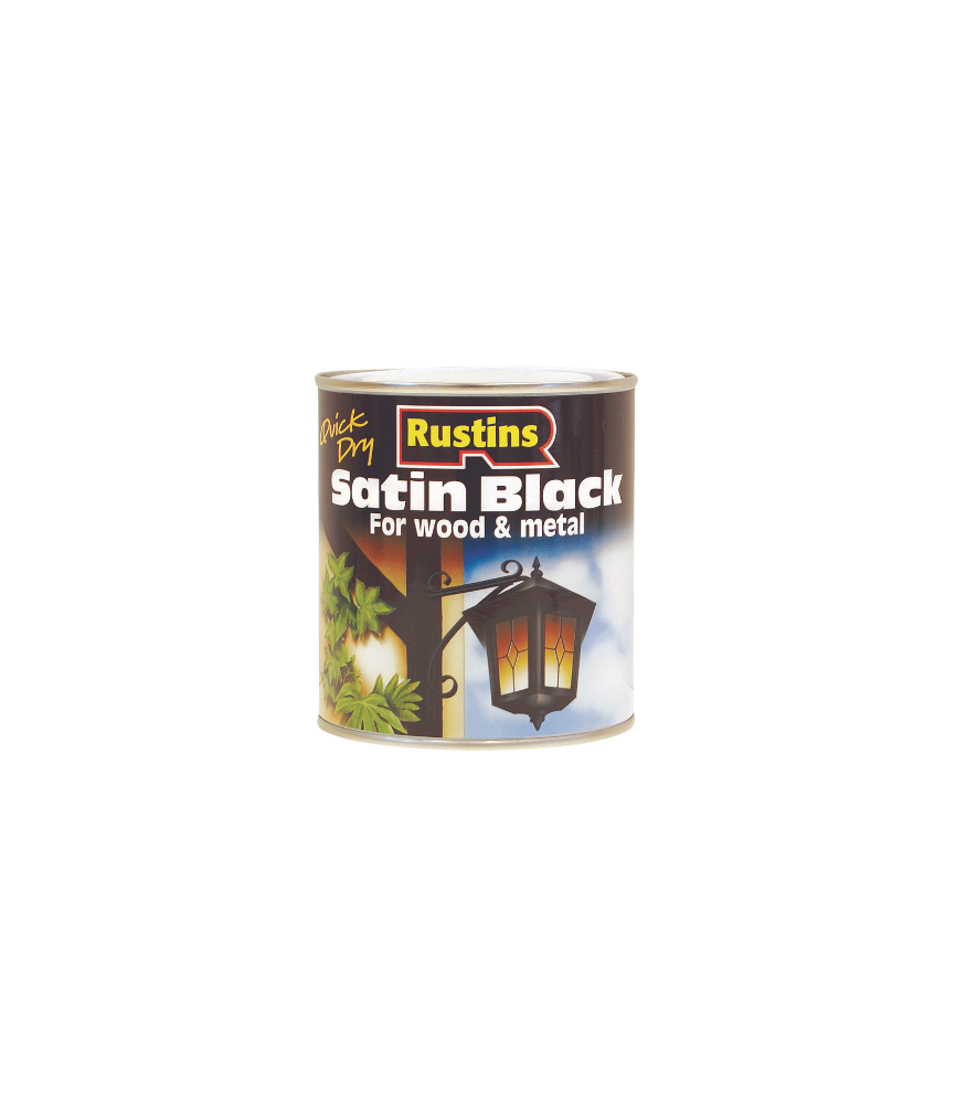 Rustins Satin Black Paint - 250ml