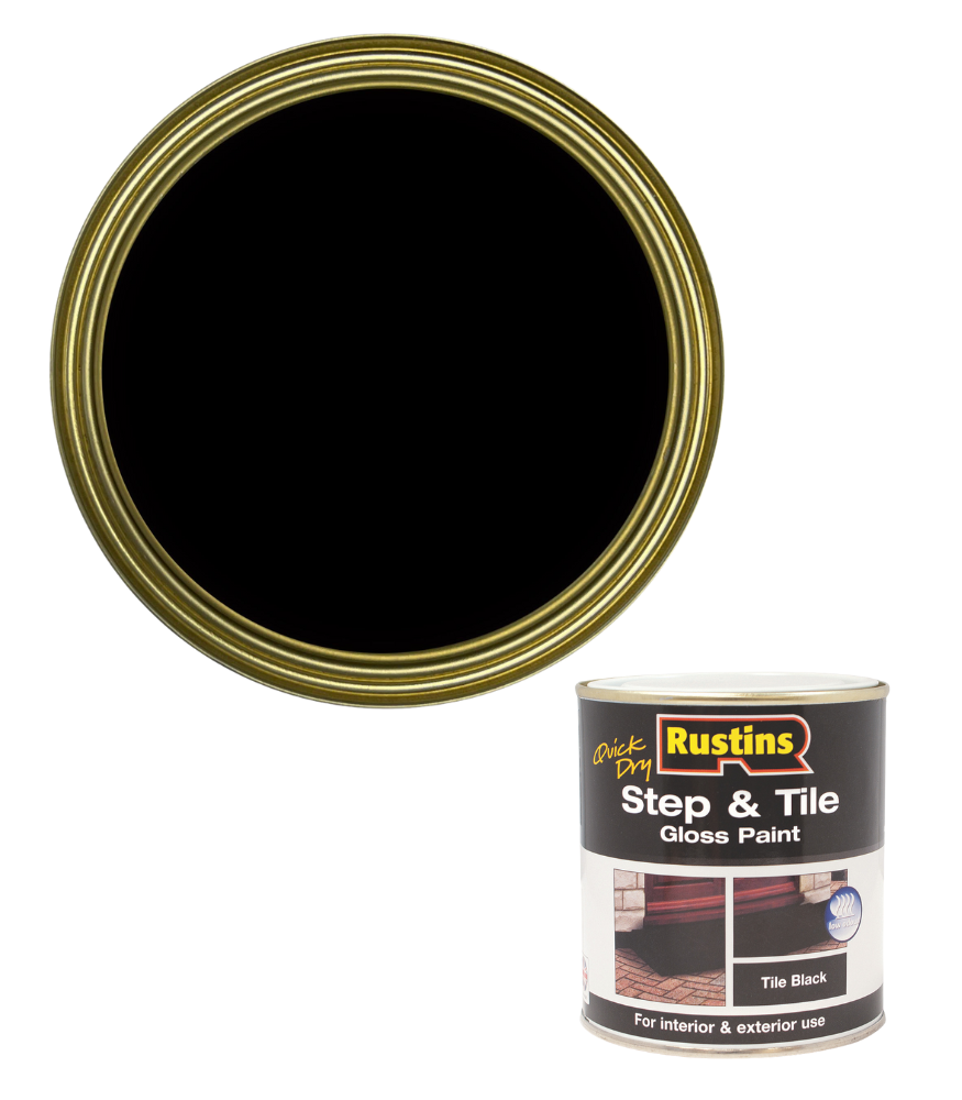 Rustins Quick Dry Step & Tile Paint - Black - 250ml