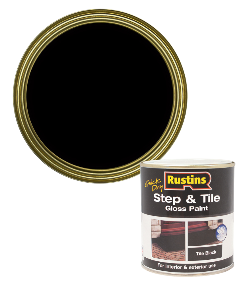 Rustins Quick Dry Step & Tile Paint - Black - 500ml