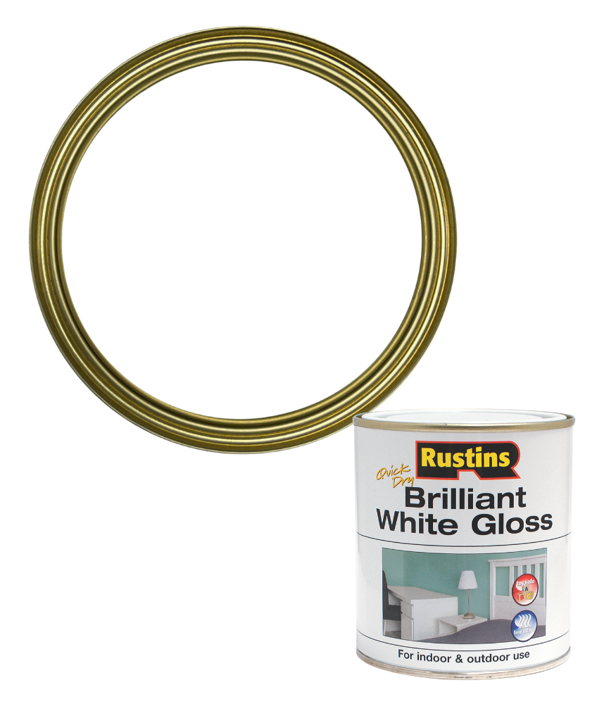 Rustins Quick Dry Brilliant White Gloss Paint - 250ml