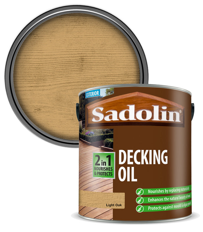 Sadolin 2 in 1 Decking Oil - Light Oak - 2.5L