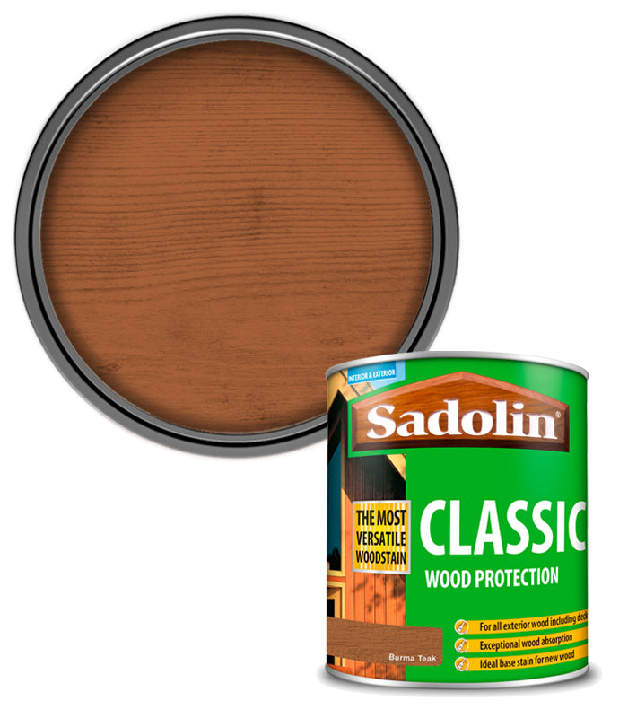 Sadolin Classic All Purpose Woodstain - Burma Teak - 1L