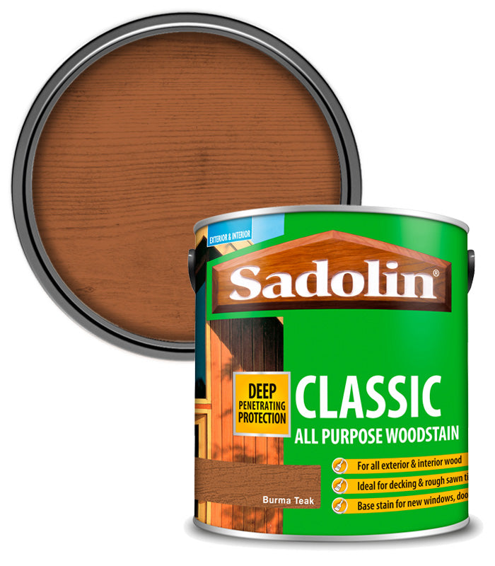 Sadolin Classic All Purpose Woodstain - Burma Teak - 2.5L