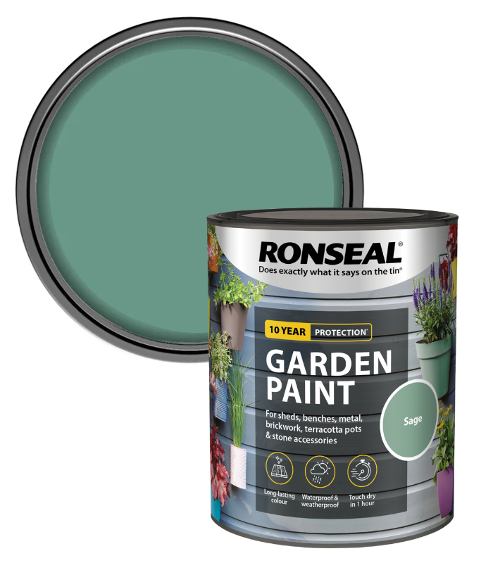 Ronseal Garden Paint - Sage - 750ml