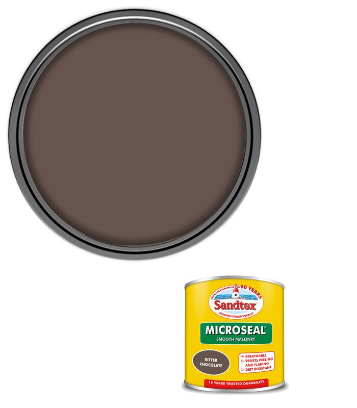 Sandtex 15 Year Microseal Smooth Masonry - Bitter Chocolate - 150ml