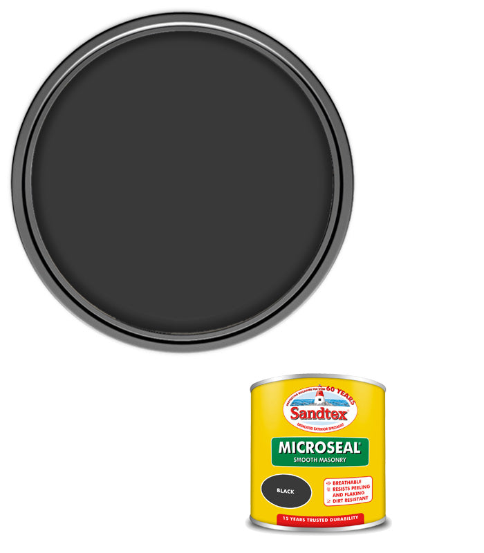 Sandtex 15 Year Microseal Smooth Masonry - Black - 150ml