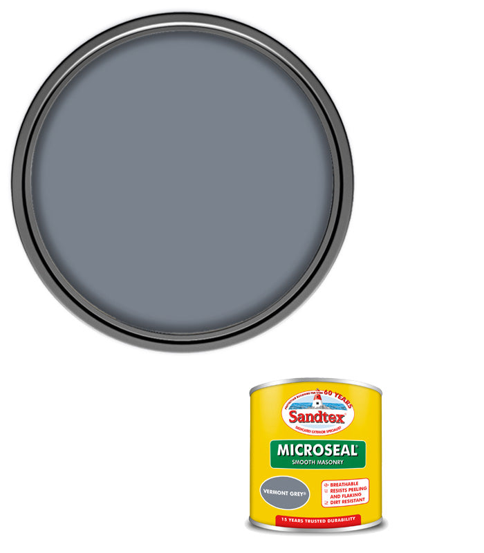 Sandtex 15 Year Microseal Smooth Masonry - Vermont Grey - 150ml