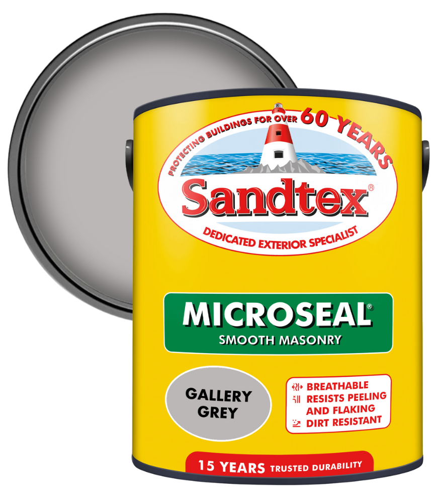 Sandtex 15 Year Microseal Smooth Masonry - Gallery Grey - 5L