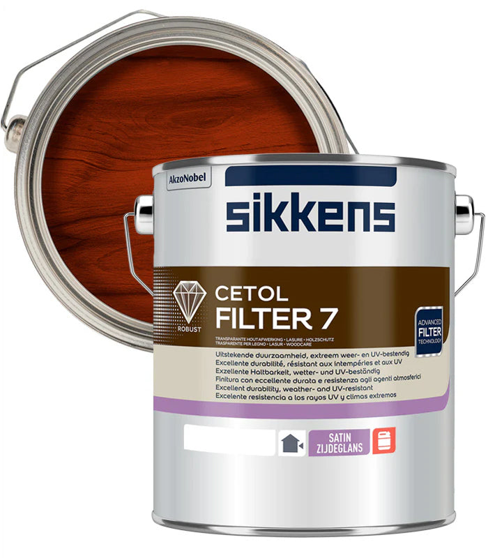 Sikkens Cetol Filter 7 Plus Woodstain Paint - 5 Litre - Teak (085)