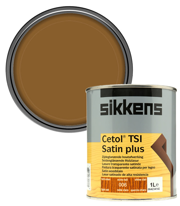 Sikkens Cetol TSI Satin Plus Woodstain Paint - 1 Litre - Light Oak (006)