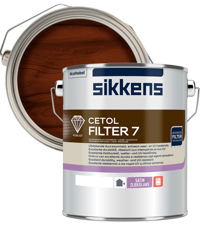 Sikkens Cetol Filter 7 Plus Woodstain Paint - 5 Litre - Dark Oak (009)