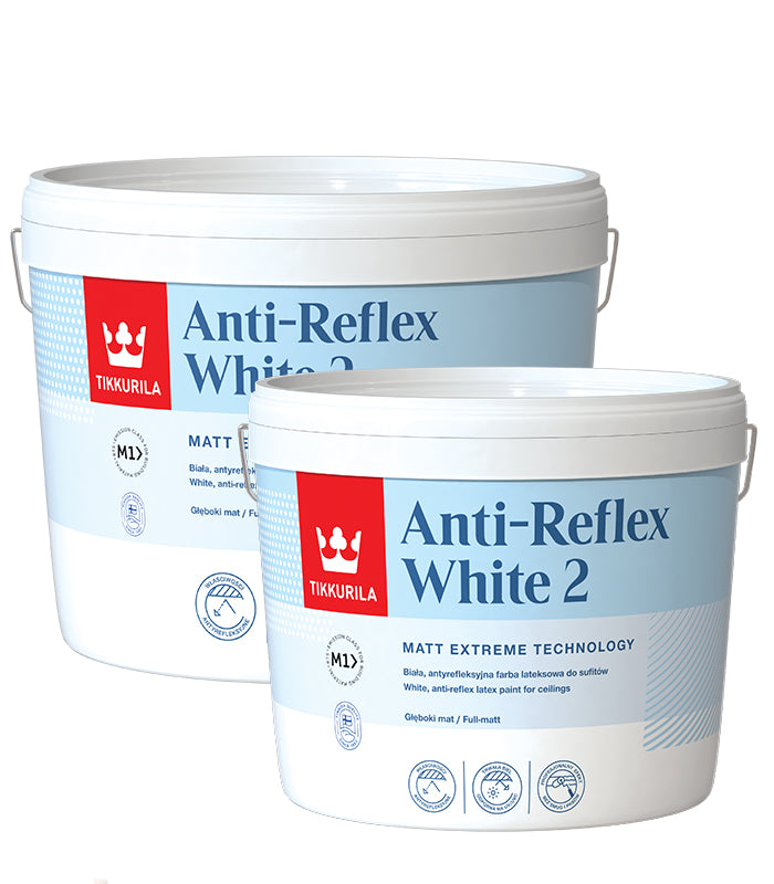 Tikkurila Anti-Reflex White 2 - Full Matt Emulsion Paint